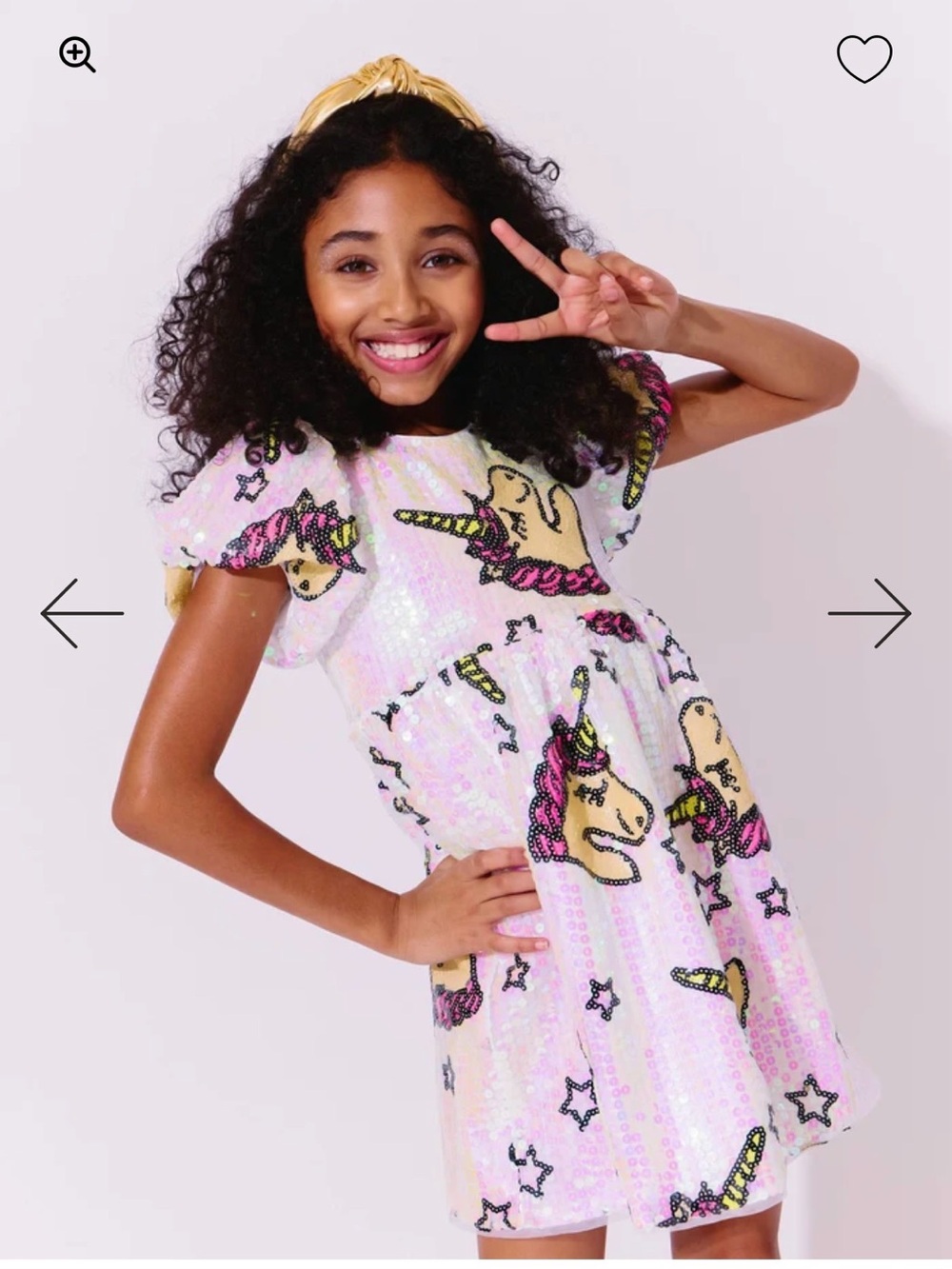 Lola and The Boys Unicorn Lovers Sequin Dress Size 6
